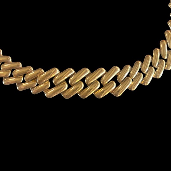 Vintage Napier Gold Tone Chunky Chain Necklace 1985 USA Clasp Statement 16" - Picture 5 of 6